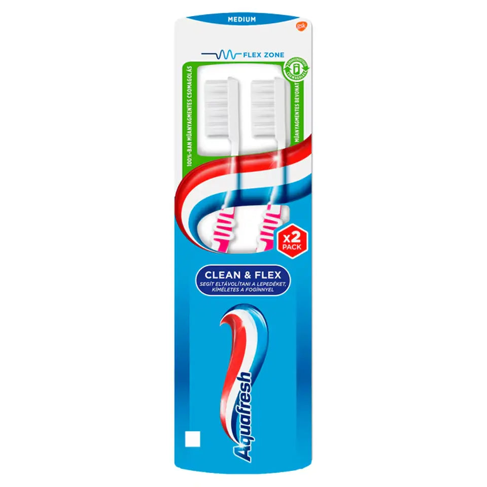 AquaFresh Brosse a dents 2pcs